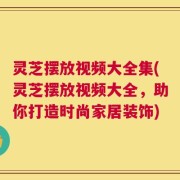 灵芝摆放视频大全集(灵芝摆放视频大全，助你打造时尚家居装饰)