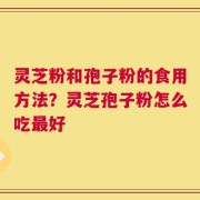 灵芝粉和孢子粉的食用方法？灵芝孢子粉怎么吃最好
