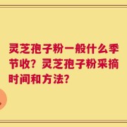 灵芝孢子粉一般什么季节收？灵芝孢子粉采摘时间和方法？