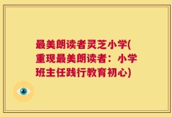 最美朗读者灵芝小学(重现最美朗读者：小学班主任践行教育初心)