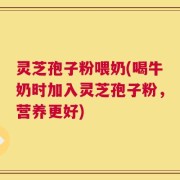 灵芝孢子粉喂奶(喝牛奶时加入灵芝孢子粉，营养更好)