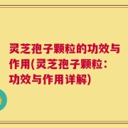 灵芝孢子颗粒的功效与作用(灵芝孢子颗粒：功效与作用详解)