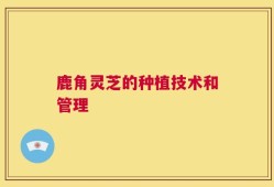 鹿角灵芝的种植技术和管理
