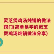 灵芝煲鸡汤炖锅的做法窍门(简单易学的灵芝煲鸡汤炖锅做法分享)