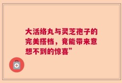 大活络丸与灵芝孢子的完美搭档，竟能带来意想不到的惊喜”