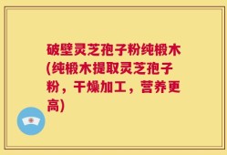 破壁灵芝孢子粉纯椴木(纯椴木提取灵芝孢子粉，干燥加工，营养更高)