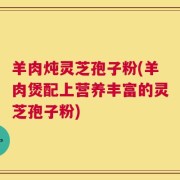 羊肉炖灵芝孢子粉(羊肉煲配上营养丰富的灵芝孢子粉)