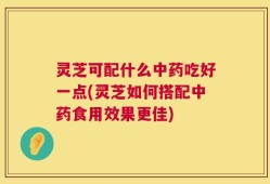 灵芝可配什么中药吃好一点(灵芝如何搭配中药食用效果更佳)