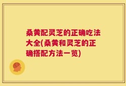 桑黄配灵芝的正确吃法大全(桑黄和灵芝的正确搭配方法一览)