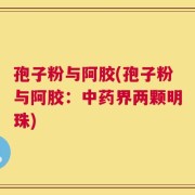 孢子粉与阿胶(孢子粉与阿胶：中药界两颗明珠)