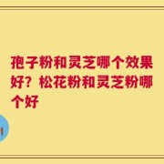 孢子粉和灵芝哪个效果好？松花粉和灵芝粉哪个好
