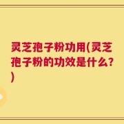 灵芝孢子粉功用(灵芝孢子粉的功效是什么？)