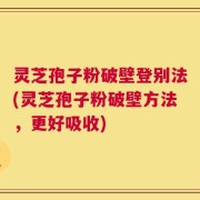 灵芝孢子粉破壁登别法(灵芝孢子粉破壁方法，更好吸收)