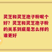 灵芝和灵芝孢子粉呢个好？灵芝和灵芝孢子粉的关系到底是怎么样的谁更好