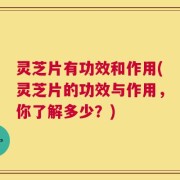 灵芝片有功效和作用(灵芝片的功效与作用，你了解多少？)