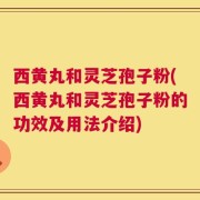 西黄丸和灵芝孢子粉(西黄丸和灵芝孢子粉的功效及用法介绍)