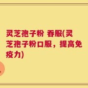 灵芝孢子粉 吞服(灵芝孢子粉口服，提高免疫力)