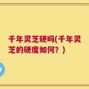 千年灵芝硬吗(千年灵芝的硬度如何？)