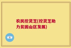 农民挖灵芝(挖灵芝助力贫困山区发展)