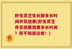 野生灵芝生长期多长时间开花结果(野生灵芝开花结果需要多长时间？你不知道这些！)