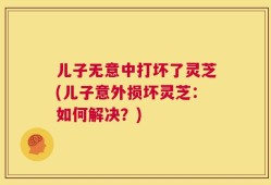 儿子无意中打坏了灵芝(儿子意外损坏灵芝：如何解决？)