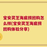 宝安灵芝海底捞团购怎么样(宝安灵芝海底捞团购体验分享)