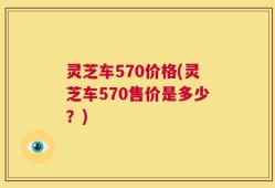 灵芝车570价格(灵芝车570售价是多少？)