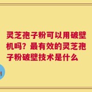 灵芝孢子粉可以用破壁机吗？最有效的灵芝孢子粉破壁技术是什么
