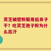灵芝破壁粉服用后鼻子干？吃灵芝孢子粉为什么出汗