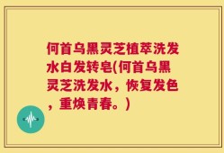 何首乌黑灵芝植萃洗发水白发转皂(何首乌黑灵芝洗发水，恢复发色，重焕青春。)
