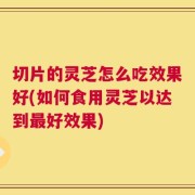 切片的灵芝怎么吃效果好(如何食用灵芝以达到最好效果)