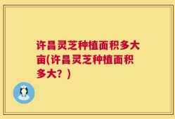 许昌灵芝种植面积多大亩(许昌灵芝种植面积多大？)