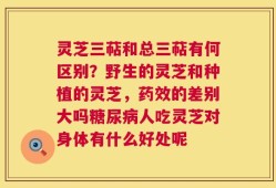灵芝三萜和总三萜有何区别？野生的灵芝和种植的灵芝，药效的差别大吗糖尿病人吃灵芝对身体有什么好处呢