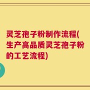灵芝孢子粉制作流程(生产高品质灵芝孢子粉的工艺流程)