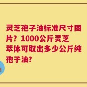 灵芝孢子油标准尺寸图片？1000公斤灵芝萃体可取出多少公斤纯孢子油？