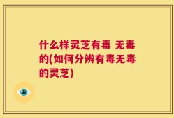 什么样灵芝有毒 无毒的(如何分辨有毒无毒的灵芝)