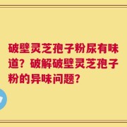 破壁灵芝孢子粉尿有味道？破解破壁灵芝孢子粉的异味问题？