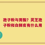 孢子粉与胃酸？灵芝孢子粉和白鲜皮有什么用
