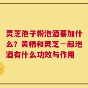 灵芝孢子粉泡酒要加什么？黄精和灵芝一起泡酒有什么功效与作用
