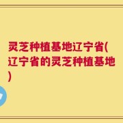 灵芝种植基地辽宁省(辽宁省的灵芝种植基地)