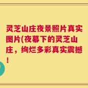 灵芝山庄夜景照片真实图片(夜幕下的灵芝山庄，绚烂多彩真实震撼！