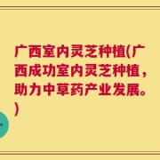 广西室内灵芝种植(广西成功室内灵芝种植，助力中草药产业发展。)