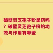 破壁灵芝孢子粉是药吗？破壁灵芝孢子粉的功效与作用有哪些