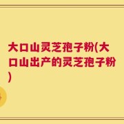 大口山灵芝孢子粉(大口山出产的灵芝孢子粉)