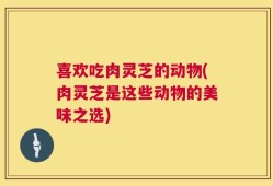 喜欢吃肉灵芝的动物(肉灵芝是这些动物的美味之选)