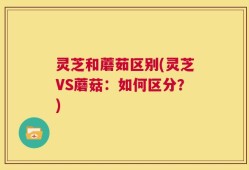 灵芝和蘑茹区别(灵芝VS蘑菇：如何区分？)