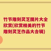 竹节雕刻灵芝图片大全欣赏(欣赏精美的竹节雕刻灵芝作品大合辑)