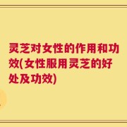 灵芝对女性的作用和功效(女性服用灵芝的好处及功效)