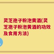 灵芝孢子粉泡黄酒(灵芝孢子粉泡黄酒的功效及食用方法)