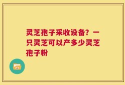 灵芝孢子采收设备？一只灵芝可以产多少灵芝孢子粉